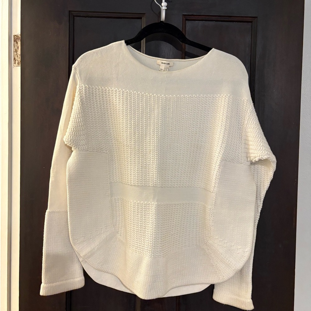 Helmut Lang Cream Knit Sweater